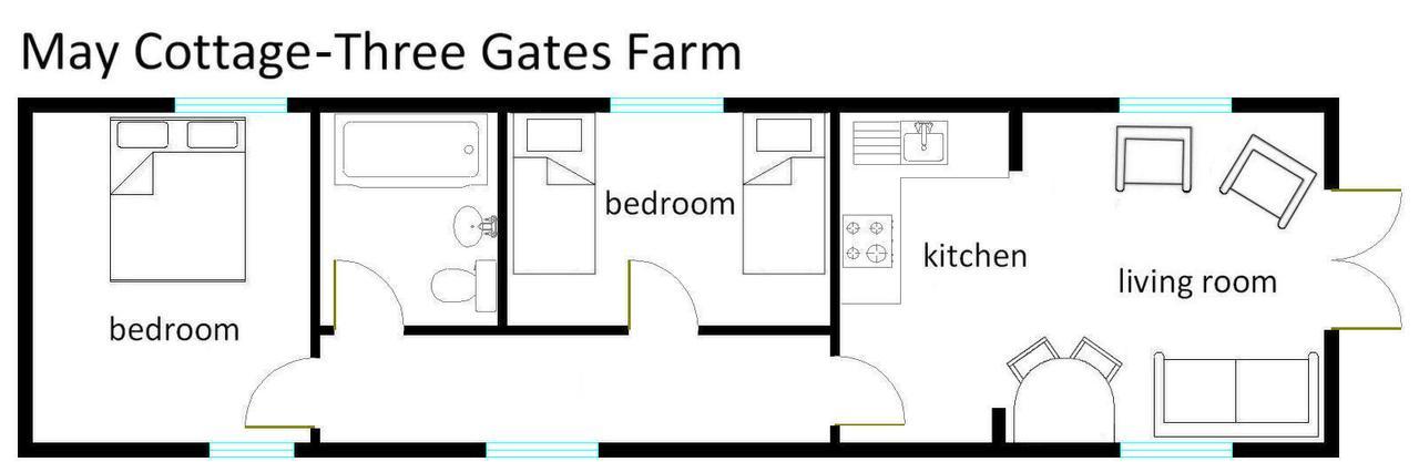 Three Gates Farm Holiday Cottages Huntsham Exterior foto